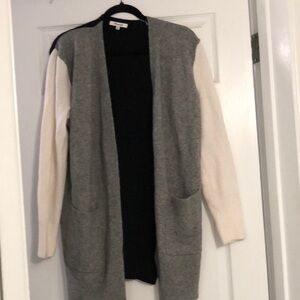 Madewell Merino Wool and Alpaca Blend Open Color Block Cardigan Size Small